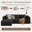 Canapé modulaire Cloud avec méridienne en L, siège profond, aucun assemblage requis, canapé de salon et de chambre à coucher-150848563-136981388