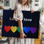 Toile, "Design A Minimalist", impression sur toile, "Love is is", art centré sur fond noir-2022311809