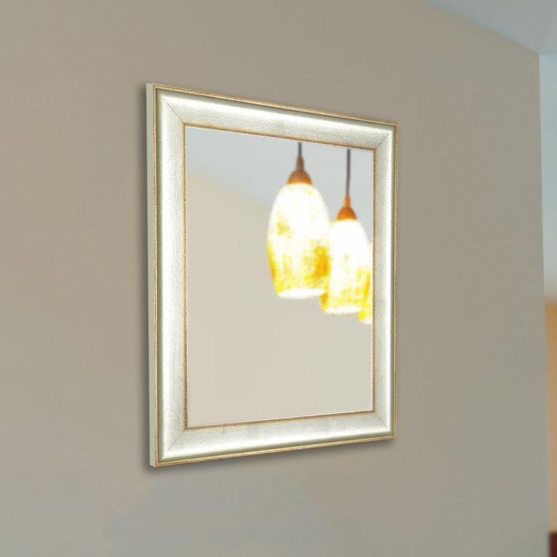 Miroir d'appoint Dematteo, H 57 po x l 37 po, Argent