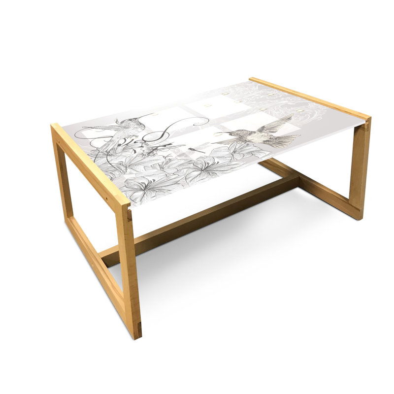 Jaiyan Trestle Coffee Table, 40cm H x 91cm W x 62cm D