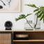 Analog Birch Solid Wood Quartz Alarm Tabletop Clock in Black