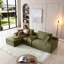 Canapé modulaire modulaire, canapé en nuage de velours côtelé à siège profond avec porte-gobelets, ports USB et boîte de rangement, canapé-lit, canapé sans dossier avec repose-pieds mobile pour le salon, aucun assemblage requis-1965681209