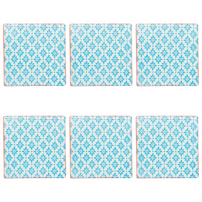 Ceramic Square 6 Piece Coaster Set
