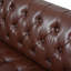 Canapé Chesterfield moderne et spacieux 3 places, 201 cm (79,1 pouces), en cuir PU brun, pour la maison-766870877