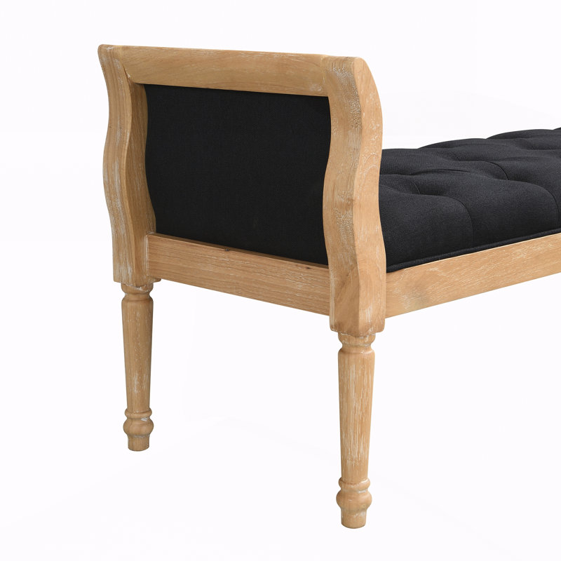 Banc rembourré avec accoudoirs courbés, Gris anthracite / gris, Gris anthracite / gris, Naturel