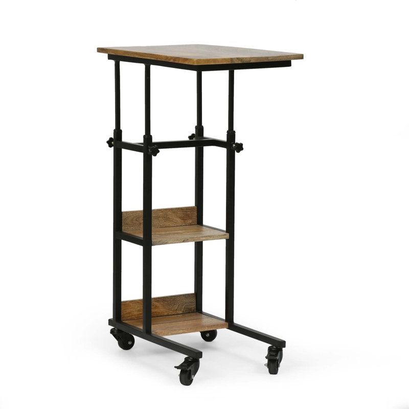 Solid Wood Top End Table