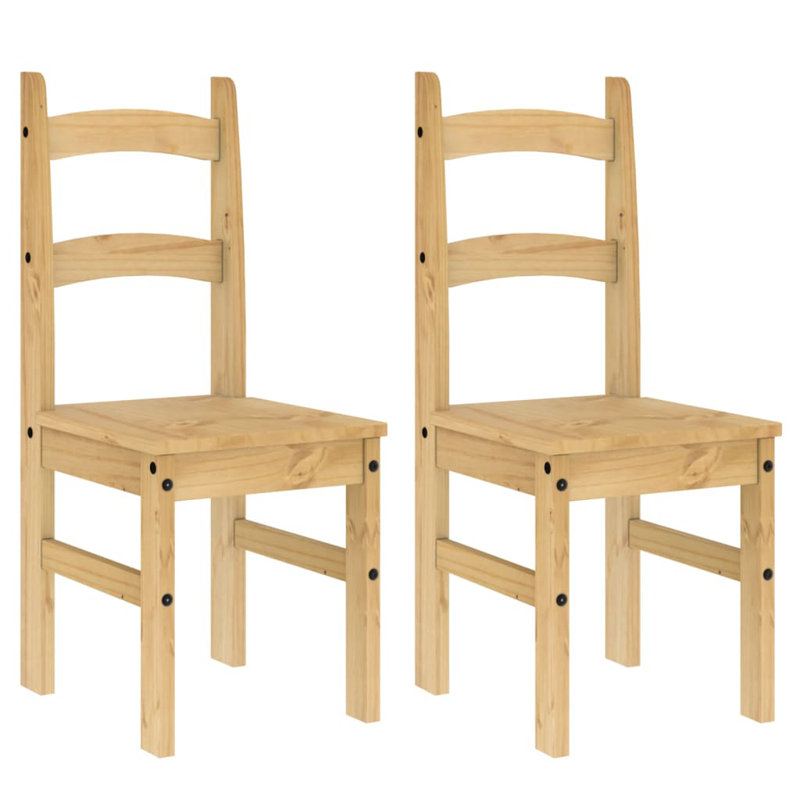 Wogina 45cm H Solid Wood Side Chair, Brown, white and pink