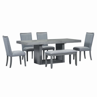 Saluzzo Rectangular 18'' L x 36'' W Dining Set -  Red Barrel StudioÂ®, 1835F70802DA4251832EA06890A8BB24