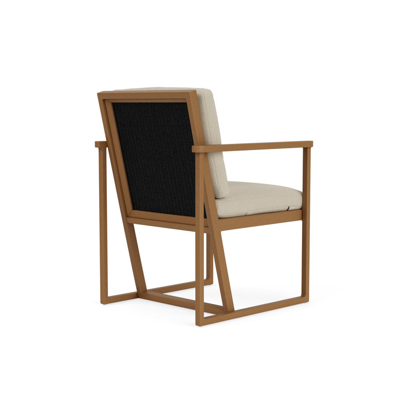 Summit Outdoor Dining Armchair, Ebony, Rumba Straw, Hickory