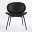 Chaise coquille de style Mid-Century moderne avec dossier confortable et structure stable
