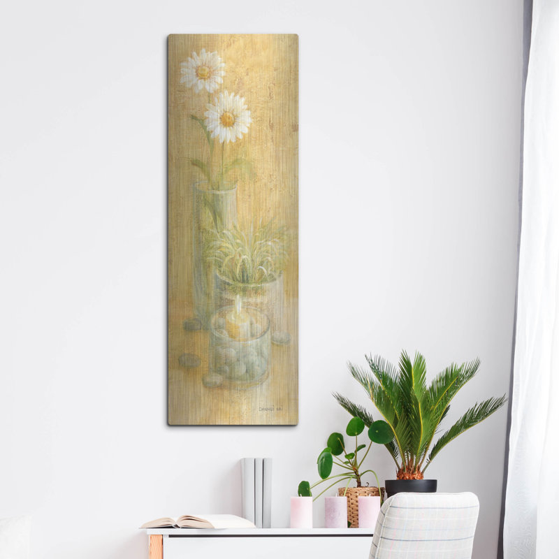  «Spa Daisy» par Danhui Nai, art mural en métal, H 48 po x l 16 po