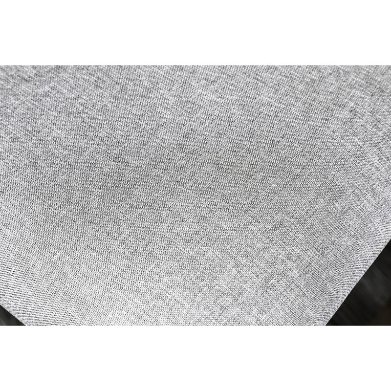 Chaises de salle à manger rembourrées en tissu gris transitionnel à hauteur de comptoir avec sièges rembourrés en 2 pièces pour les réunions de famille, les dîners à dossier