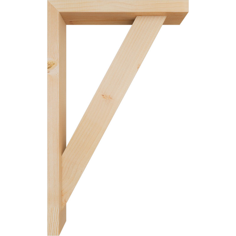 Support de bloc traditionnel avec entretoise décalée, 30 po x 18 po, Sapin Douglas de l 3 1/2 (lisse)