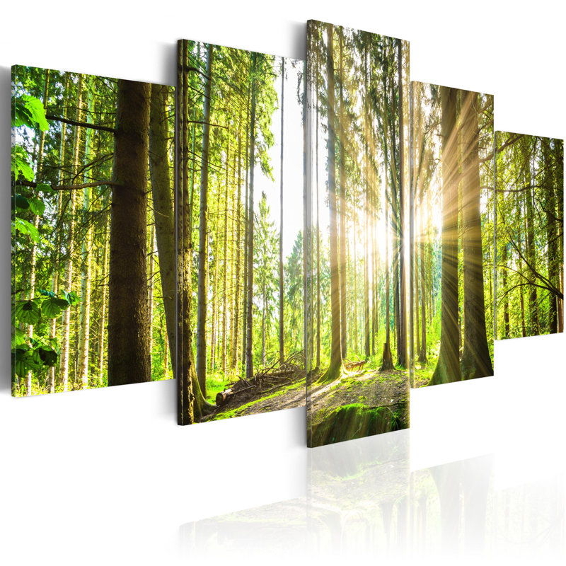 5 Piece No Frame Print on Canvas, 200 cm x 100 cm