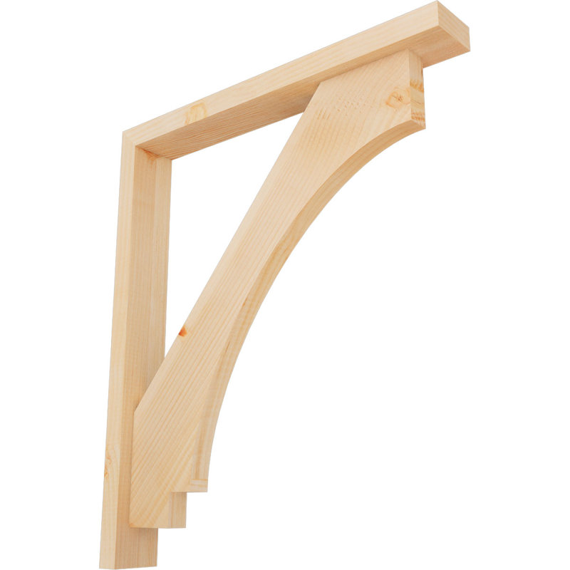 Imperial Block Bracket w/ Offset Brace, 30 x 26, 3 1/2"W Douglas Fir (Smooth)