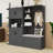 Storage Cabinet and Hall Tree Combination, with Hooks, Storage Cabinet, Open Shelves and Shoe Bench-433331374