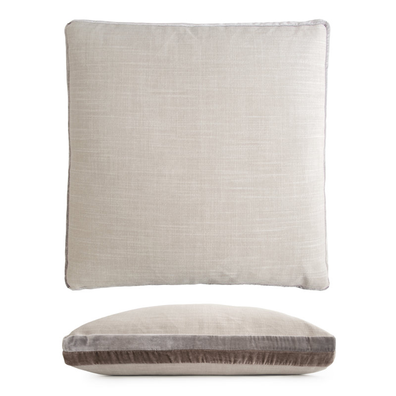 Double Tuxedo Pillow Cover & Insert, Square 22", Coyote
