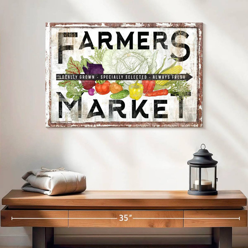 «Farmers Market», impression sur toile, H 16 po x l 24 po x P 1,25 po