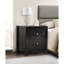 Chic table de chevet noire avec tiroirs de rangement - H 25 po x l 22 po x P 17 po, assemblage non requis, table de chevet instantanément prête