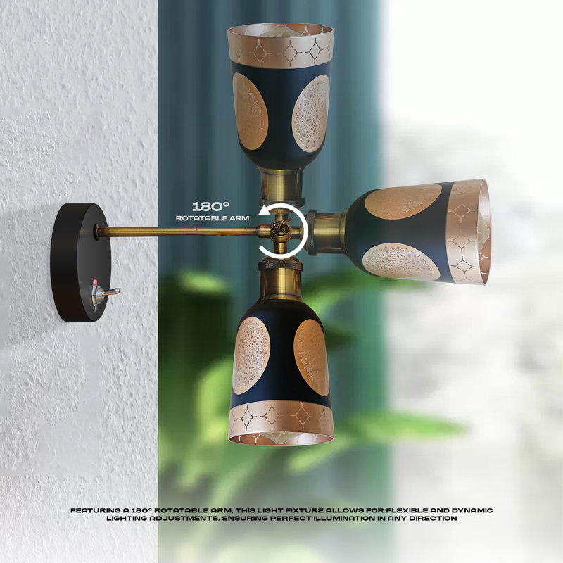 Tiawah Glass Armed Sconce