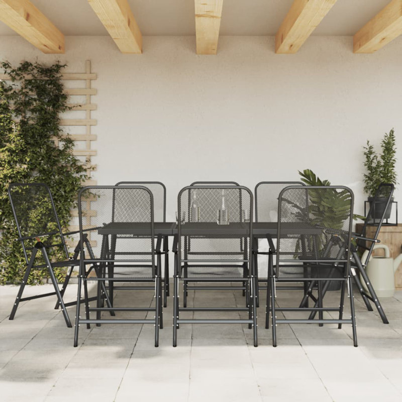 Braylei Rectangular 8 - Person Dining Set, 72cm H x 80cm W x 165cm L