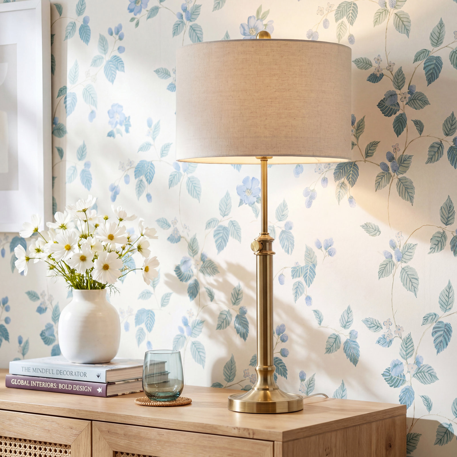 Elita Bedside Lamp, Antique Brass