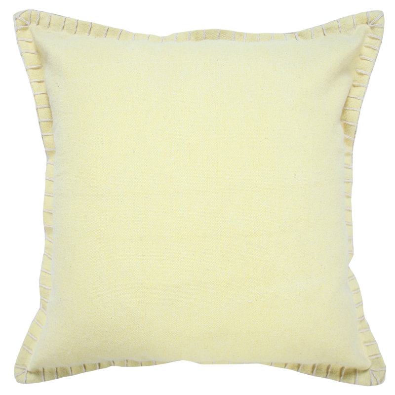 Housse de coussin Madison, Polyester, 20 po x 20 po, Jaune clair