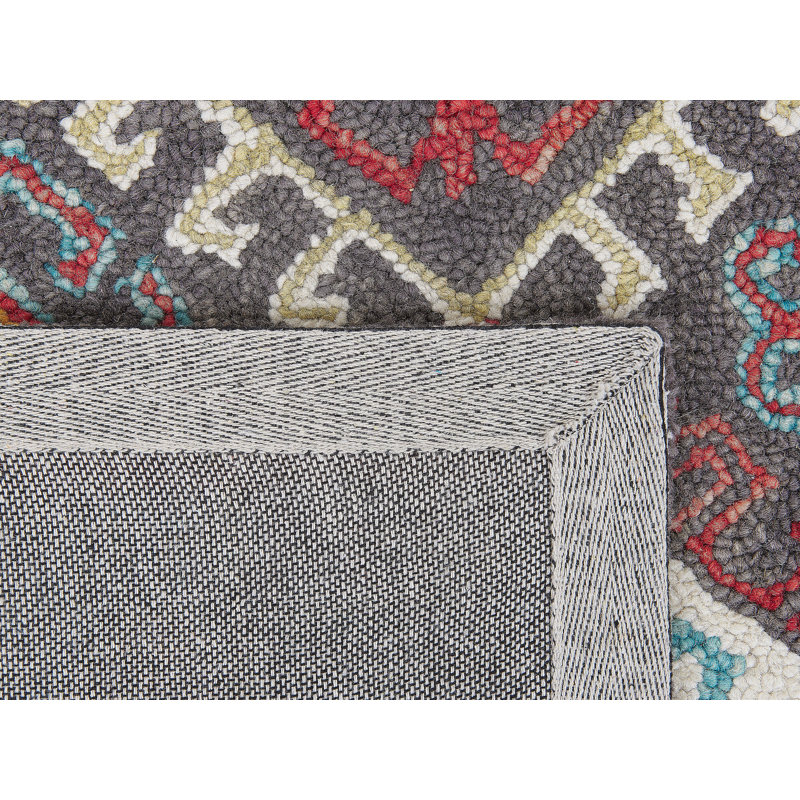 Lamoni Geometric Wool Hand Woven Area Rug, Square 200cm