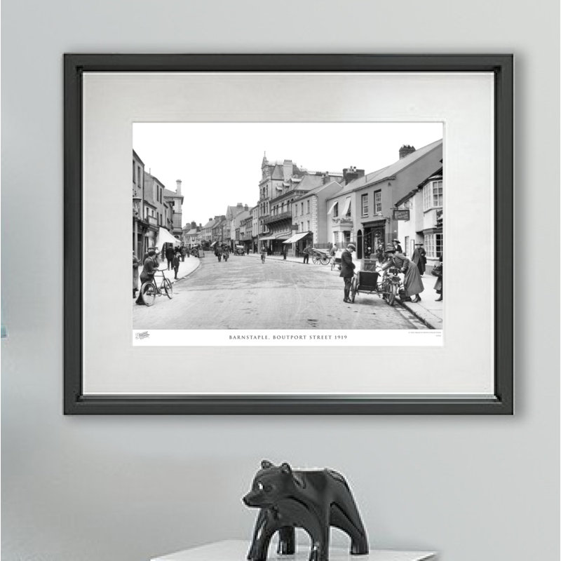 Barnstaple, Boutport Street 1919 - Single Picture Frame Print, Black/White, 28cm H x 36cm W x 2.3cm D