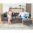 Upholstered Bouclé Square Ottoman with Metal Legs, Large Ottomans-1337437238