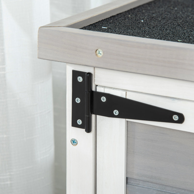 Maison d'extérieur pour chat Stoltzfus, Gris / blanc