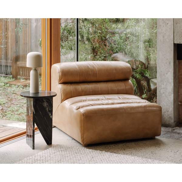 Anya Genuine Leather Slipper Chair & Reviews | AllModern