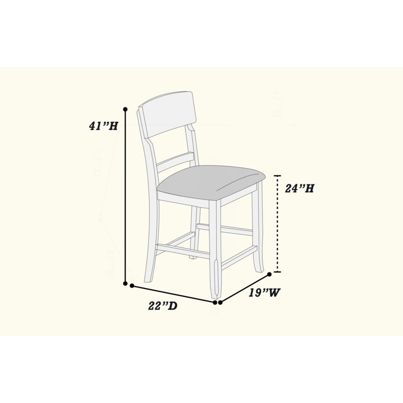 Ensemble de 2 chaises haute avec dossier en échelle moderne Chaise de salle à manger, Blanc