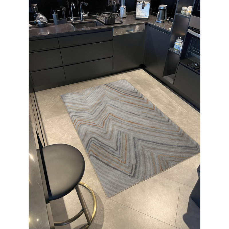Tapis décoratif beige à motif géométrique abstrait multicolore, Tapis de couloir 3 pi 3,37 po x 9 pi 10,11 po