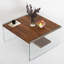 Table basse moderne, plateau 100% verre trempé avec cadre 100% bois de pin massif, 29,5 po x 15,7 po x 29,5 po | Couleur brune naturelle, design élégant et durable | Parfait pour le salon et les espaces contemporains-1500839832