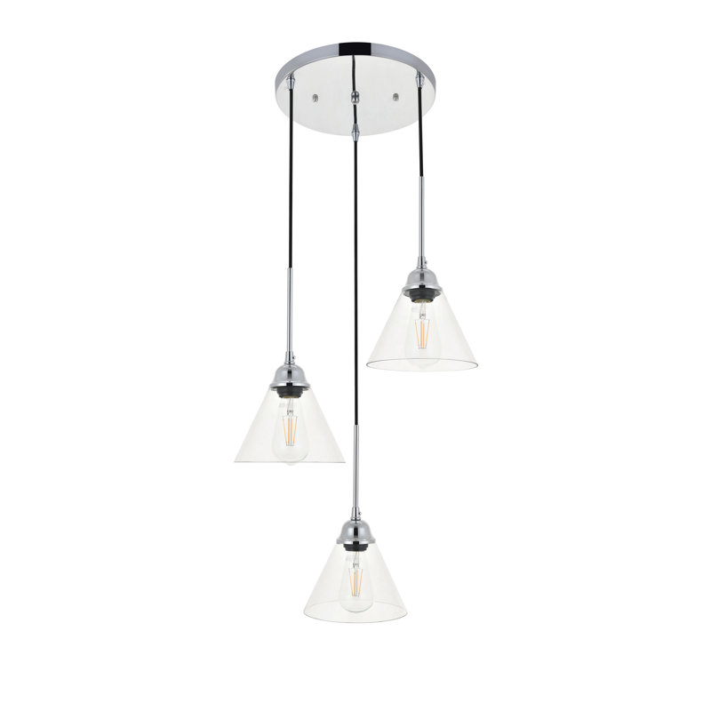 Hudson Oaks 3 - Light Cluster Pendant, Chrome