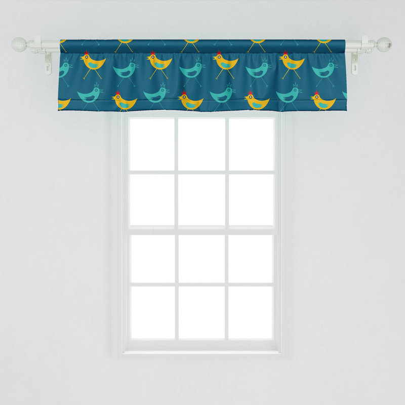 Ensemble de 2 cantonnières Ambesonne Yellow Bird, L 54 po x L 12 po