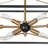 8-Light Modern Lantern Square Sputnik Metal Chandelier