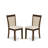 5-Pc Dining Set Consist of a Square Dining Table and 4 Upholstered chairs - Antique Walnut finish