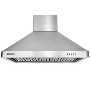 XtremeAir 36" Stainless Steel 900 CFM Ducted (Vented) Wall Range Hood with Baffle Filter