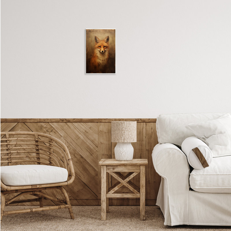 «Dark Fox Visage» par Petal Prints Design, H 15 po x l 10 po