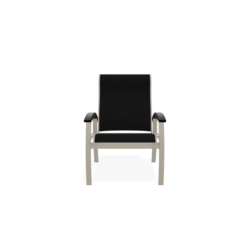 Chaise de patio Askar, Noir 5D Sunbrella®, Noir, Désert texturé
