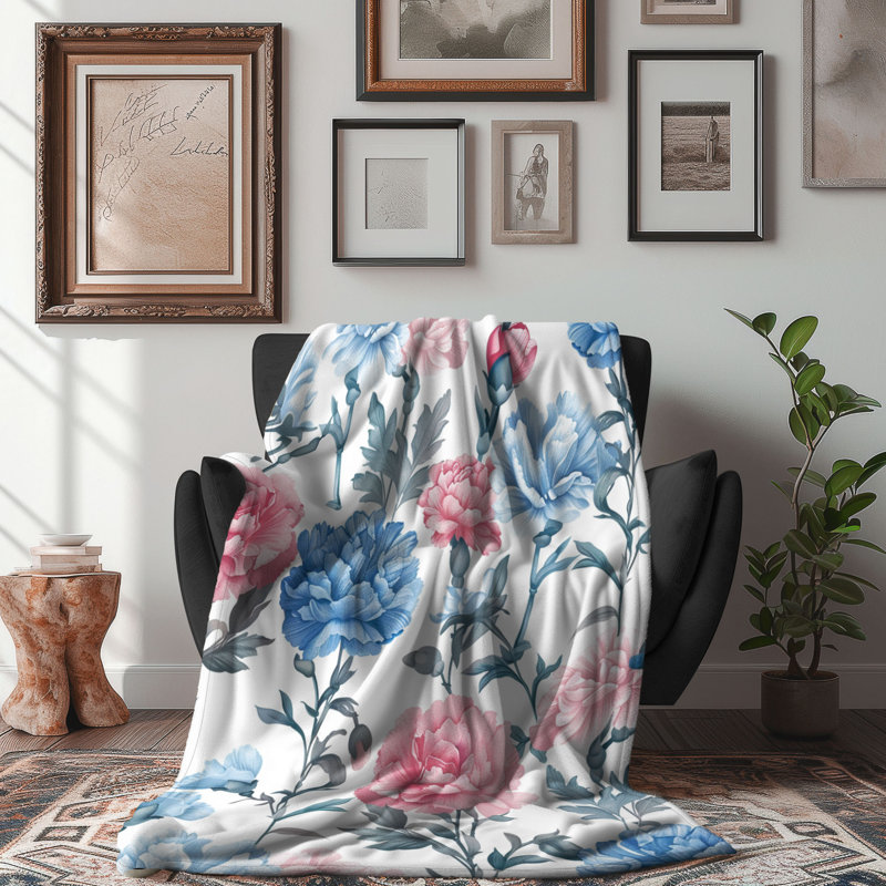 Vintage Bloom - couverture de qualité supérieure 1 pièce, L 60 po x L 80 po