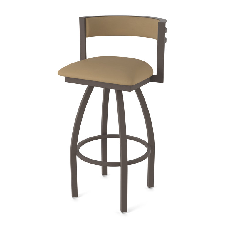 Tabouret Artémis, Tabouret de bar (siège d'une hauteur de 30 po), Bronze, Vinyle - sable Canter