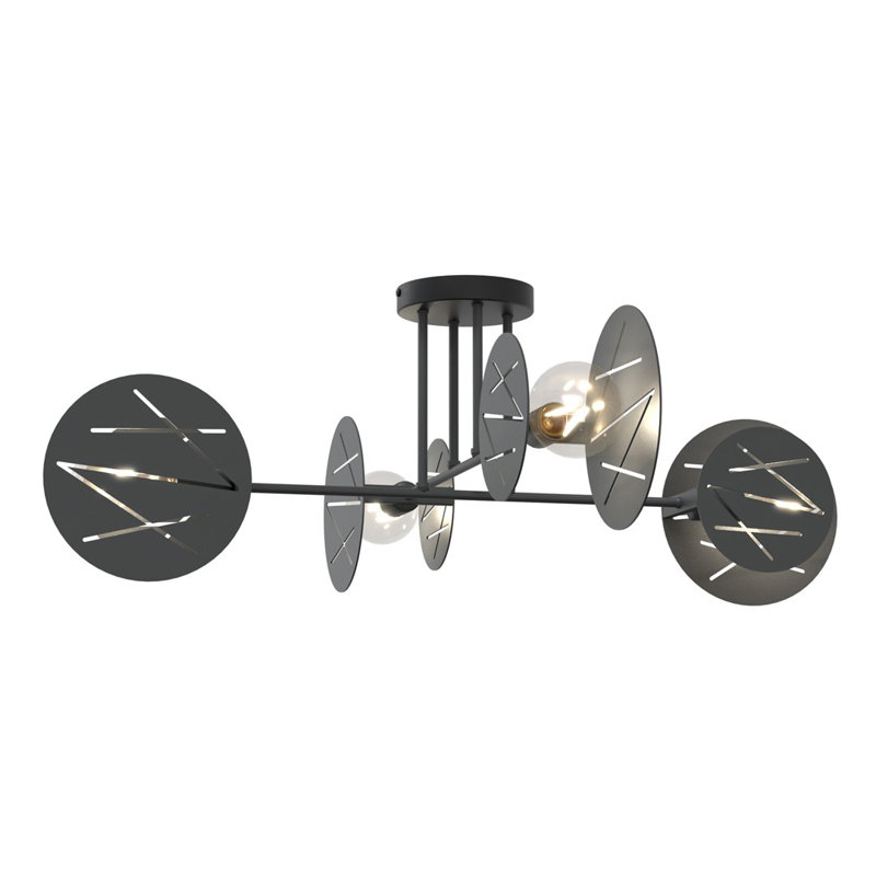 Davine Flush Mount, Matte Black