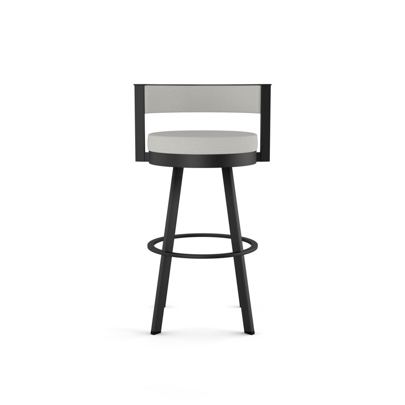 Tabouret de bar et de comptoir pivotant Matthews, Tabouret de comptoir (siège d'une hauteur de 26 p, Noir