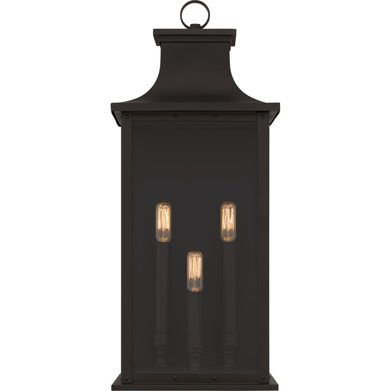 Abernathy 3-Light Outdoor Wall Lantern, Bronze