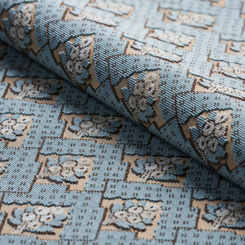 Tissu épinglé en soie Blair, Bleu Worcester