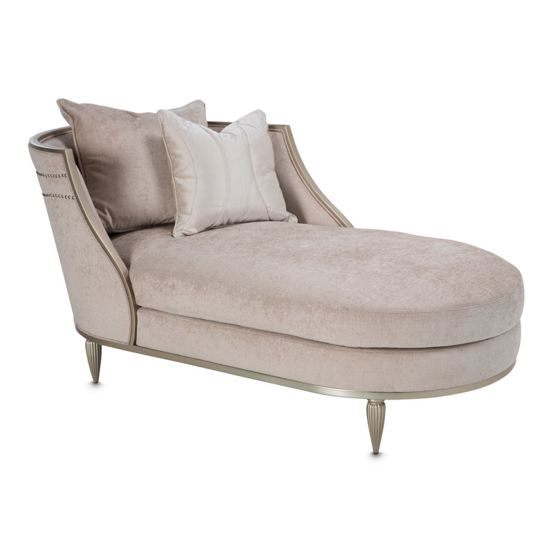  London Place Chenille Chaise Lounge