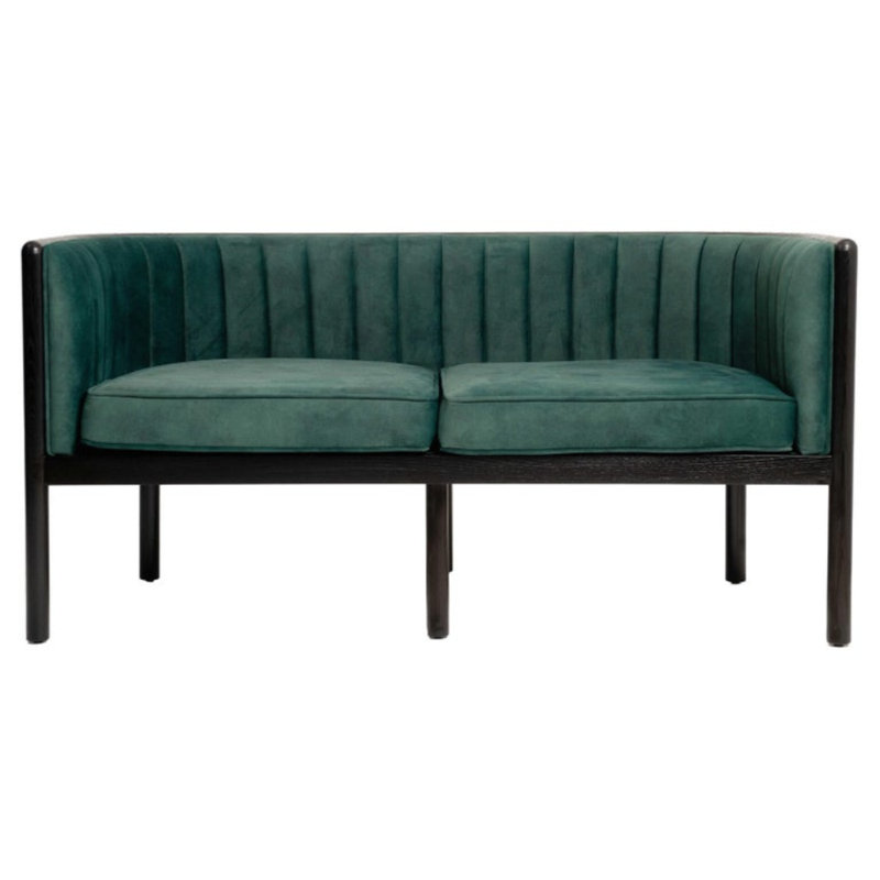 Alton Loveseat, Black, Emerald